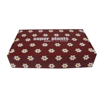 China 2022 Recycled Materials New Arrival Luxury Corrugated Mailing Big Mailer Box With Handle For Flower Packaging for sale