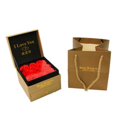 China 2022 Hot Selling Luxury Recycled Materials Recycled Cardboard Stamping Printing Gift Box For Jewelry for sale