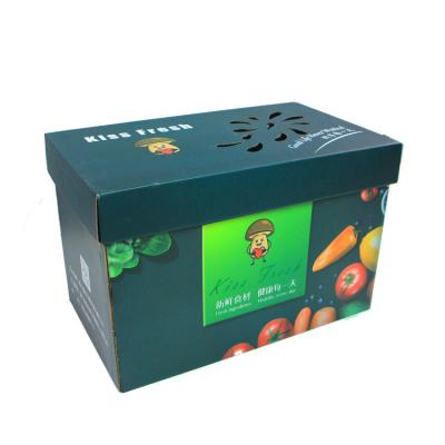 China Recycled Materials Wholesale Custom Printed Corrugated Gift Cardboard Packaging Box For Fruits And Vegetables for sale