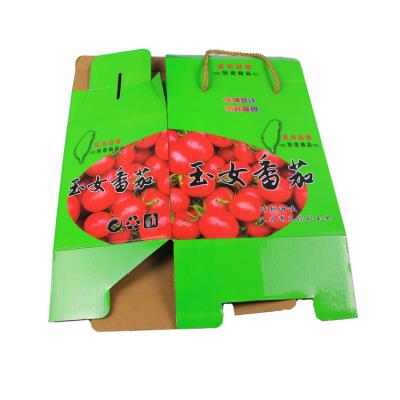 China High Quality Recycled Materials Logo Corrugated Shipping Fruit Box Custom Cardboard For Cherry Tomato for sale