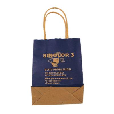 China 2022 Hot Sale Recycled Materials And High Quality Eco - Friendly Craft Paper Gift Bag With Handle for sale