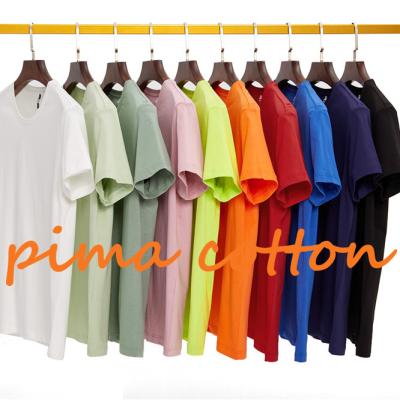 China QUICK DRY T-shirt Manufactures In Wholesale Bulk Stock Round Neck Cotton Guangzhou Clothing Pima Sleeve Shirt Plain Short T-Shirts For Men for sale