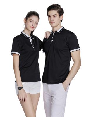 China Wholesale Text Two Color Polo Shirts Logo Embroidery Business Casual Shirt Custom Printing Anti-Wrinkle Tee Shirt For Men And Women for sale