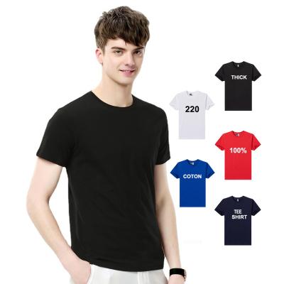 China Custom Best Quality Men's T Shirt Anti Shrink Blast Fashion 3D Printing Black Heavy 100% Cotton Tee Shirt Manufacturers for sale