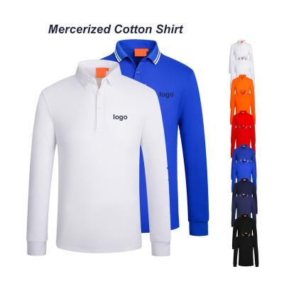 China Anti-wrinkle in 100% Mercerized Cotton Eco Friendly Shirt Mens High Quality Running Shirts Mask Long Sleeve Business Men Office Collar Shirt for sale