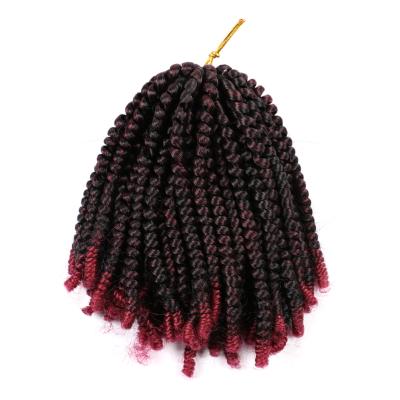 China Fluffy Hair Extensions Ombre Fluffy Twist Spring Hair Synthetic Braiding Hair 8 Inch Crochet Braids For Black Women for sale