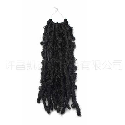 China Butterfly Locs Maker Pre Crochet Wholesale African Jumbo Faux Butterfly Fiber Stretch Low Temperature Synthetic Braiding Hair for sale