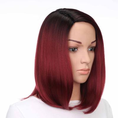 China Red Wigs Bob Wig Heat Resistant Anime Straight Bob Style Wigs Cosplay Short BOB Straight Nice Price Female for sale