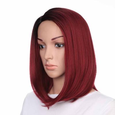 China Anime Straight Bob Wig Red Heat Resistant Bob Style Wigs Cosplay BOB Straight Hot Sale Female Short Wigs for sale