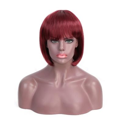 China Red Wigs Bob Wig Heat Resistant Black Green Hair Cosplay BOB Wigs Straight Low Price Short Bob Girls Straight for sale