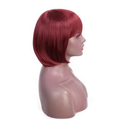 China High Temperature Fiber Bob Wig Red Hair Wigs Cosplay Wigs Bob Girls Straight Short BOB Straight Factory Nice Price for sale