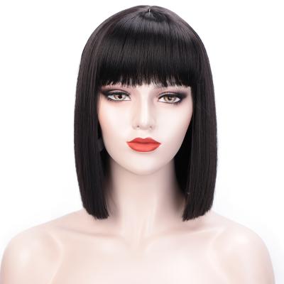 China 2021Nice Saling Best Straight BOB Wig No LaceBob Style Wigs Light Black Straight Best Non Lace Wigs for sale