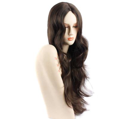 China Big Body Wave Hair Wigs Hot Sale Synthetic Soft Wigs Long Auburn For Afro Ladies High Temperature Fiber None Lace Front Wigs for sale