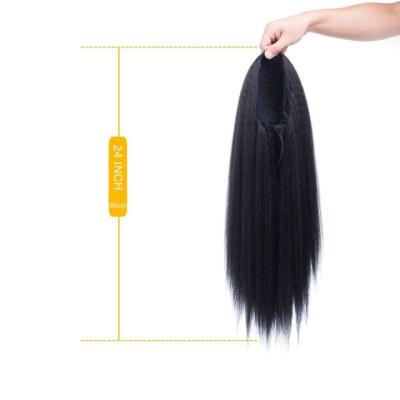 China Long YAKI Synthetic Hair Weave Drawstring Ponytail Claw Clip Ponytail YAKI Long YAKI Ponytail for sale