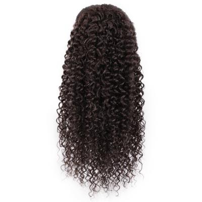 China Long Curly Synthetic Fiber Blow Drawstring Afro Heat Resistant Curly Ponytails Clip In Wigs For Black Women for sale