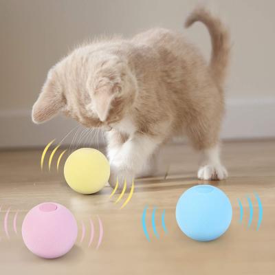 China Smart Cat Toys Interactive Ball Catnip Training Toy Dog Playing Ball Pet Supplies Squeaky Products For Pet Toys for sale