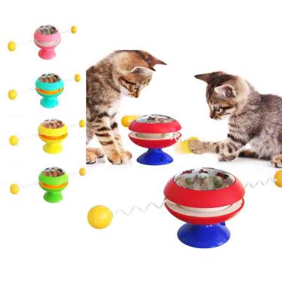 China Viable Spinning Top Cat Toy Turntable Teasing Interactive Cat Toys For Indoor Cats With Suction Cup Scratching Tickling Funny for sale