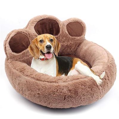 China Breathable provides a warm home for your pets in winter, the bottom is moisture-proof plush, soft, short, more durable palm-shaped bear for sale