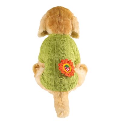 China New Sustainable 180G Cotton Small Dog Clothes Casual Knitted Cute Clothes For Pets for sale