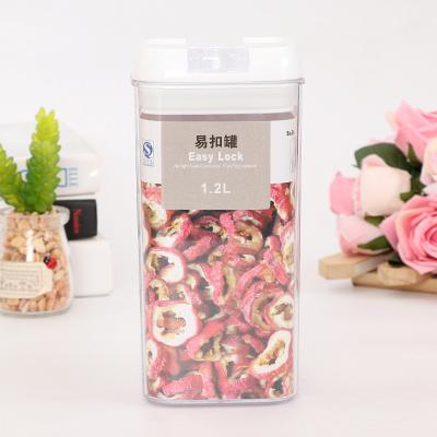 China Freshness Preservation Kitchen Storage Tools Cereal Storage Containers Plastic Transparent Food Jar for sale