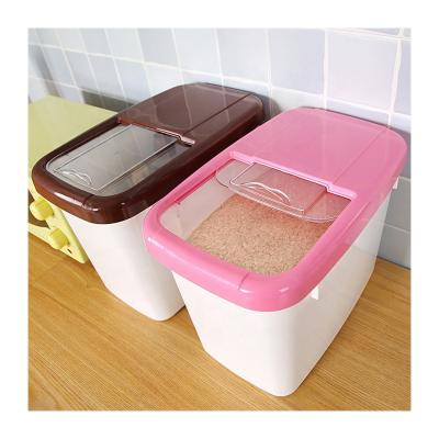 China Sustainable Household 12.5KG Capacity Push Lid Fully Enclosed PP Sealed Variety Grains Box for sale