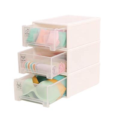 China Viable type household wardrobe underwear storage drawer plastic underwear jars bra box storage box for sale