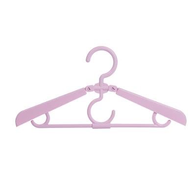 China Hot Selling Adjustable Foldable Plastic Hangers For Clothes And Shoes Multifunctional Adjustable Cloth Hanger for sale