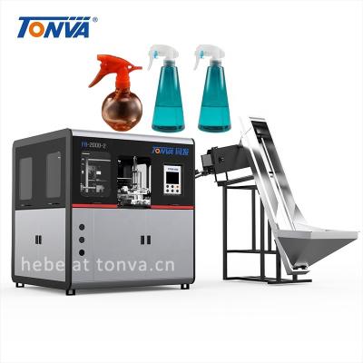 China Bottle TONVA Alcohol Sprinkler Can Bottle Automatic PET Blow Puffing Making Machine Hot Sale for sale