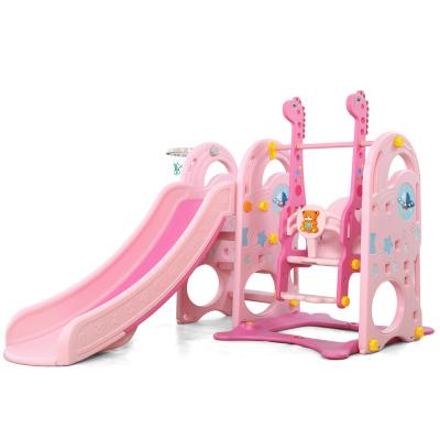 China New Big Meteor Theme Children's 2-7 Kid's Slide and Indoor Swing Set for sale