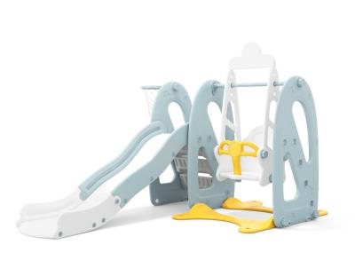 China 2021 New Cloud Theme Kids Plastic 1-8 Swing And Slide Set Small Indoor Playground Combination for sale