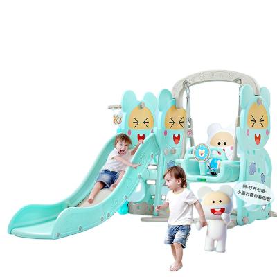 China Eco-friendly Up-to-date Baby Toy Toddler Indoor Playyard Kids Basket Circle Swing and Slide Set for sale