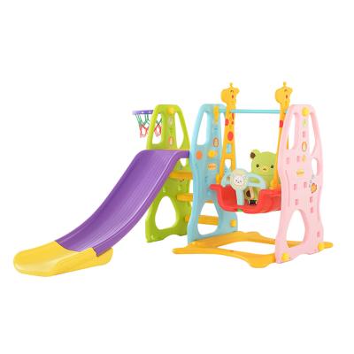 China Custom Indoor Home Kid Amusement Park Playground Small Plastic Slide And Swing for sale