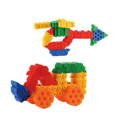 China Construction Toy Kid Early Learning Changeable Form Infant Toy Plastic Building Block Set For Baby Play for sale