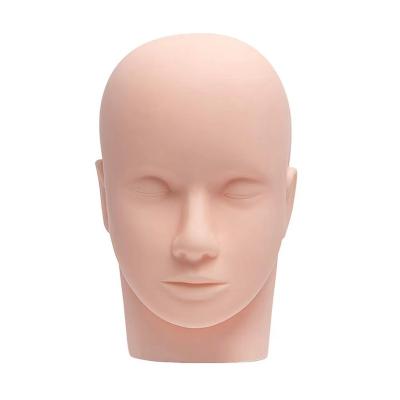 China Cost Effective Original Silica Gel Silicone Flesh Color Headform 3d Headforms for sale