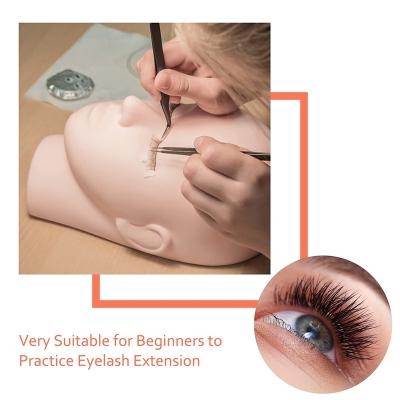 China High Quality Private Label Silica Gel Extension Exercise Tool Eyelash Practice Head Model Head Holder for sale