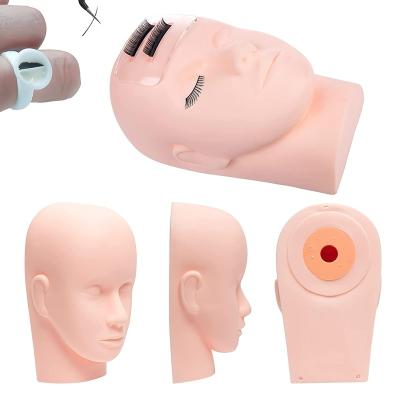 China High Quality Private Label Silica Gel Extension Exercise Tool Microblading Eyelash Tattoo Model Head for sale