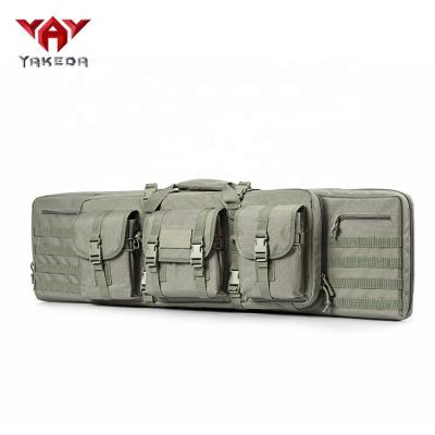 China Olive Tactical Longevity Waterproof Combat Case Gun Case Gun Bag With Three Pockets for sale