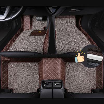 China Plain Color Minus Pattern Custom Luxury Leather Car Mats For Hyundai for sale