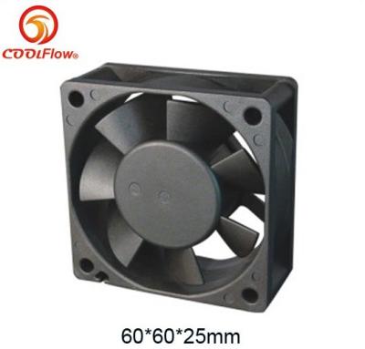 China axialer Ventilator Plastik-110V Wechselstroms im Schwarzen, 60*60*25mm Schaufel-Axialgebläse mit 4200RPM beschleunigen zu verkaufen