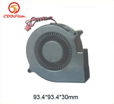 China Black 93.4mm 12V DC Blower Fans , low noise DC brushless fan for sale