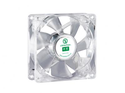 China LED Computer Case Cooling Fans with Transparent Plastic , 12V PC Cooler Fan for sale