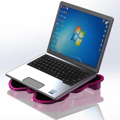 China 4 fan laptop cooler pad / Rubber Cooling Stand for 13 inch Notebook for sale