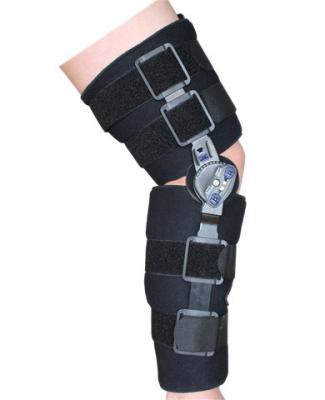 China Polyester & Orthopedic Cotton ROM Knee Brace Hinge Adjustable Medical Post Op Knee Brace for sale