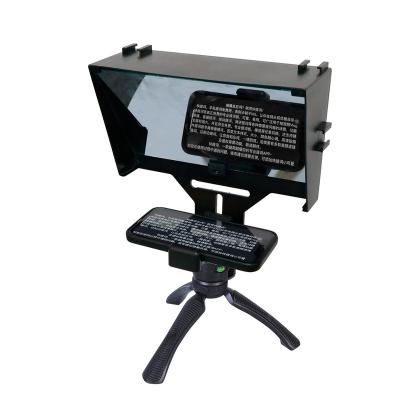 China New Aluminum Alloy Teleprompter For Smartphone Camera Portable Universal Large Screen Teleprompter Kit for sale