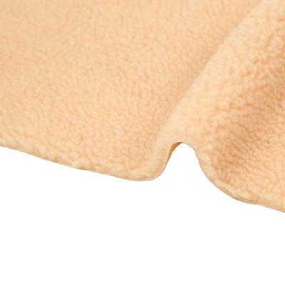 China High Quality 100% Polyester Anti Pill Knitted Fabric Plain Sherpa Fleece Fabric for sale