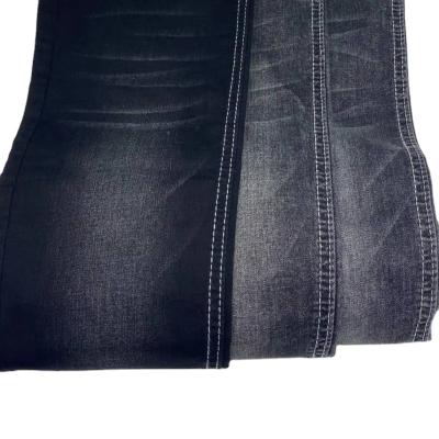 China Cheap Price Stretch 320 Weight Stretch Mercerizing Denim 1.5% Black 70%Cotton 28% Polyester Spandex for sale