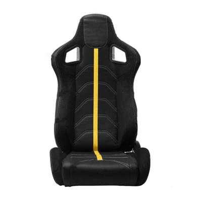 China Adjustable Universal Black Fiberglass Gaming Seat Car Racing Use Racing Sports Seats for sale