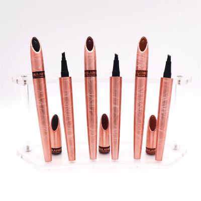 China Pen Fine Sketch Liquid Long Fork Eyebrow Tip Pencil Four Heads Waterproof Natural Waterproof Eyebrow Tattoo Long Lasting Eyebrow Enhancers for sale