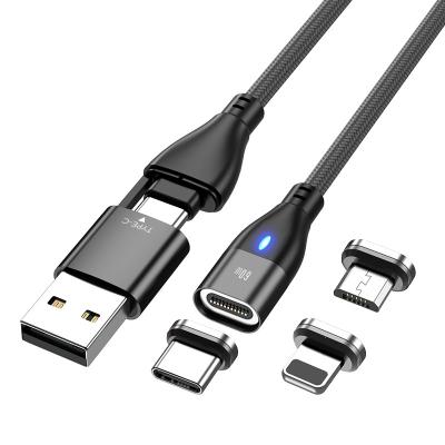 China MP3/MP4 Player Magnet USB Data Cable 6 In 1 Type A+C Plug Charger PD60W/100W Fast Chargin Cable For Mobile Phones Free Logo Service for sale