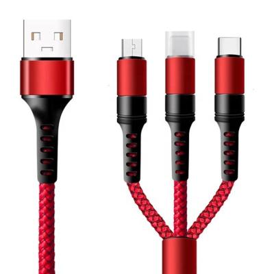 China Type-c 2022 Fast Charging Usb C 1.2m Charger Cables Factory 5a Data Cable Tansmission+charging 3 In 1 Usb Cable For Android iPhone Mobile Phones for sale